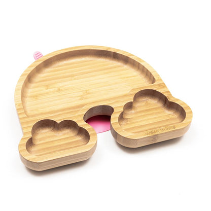 Wild &amp; Stone Baby Bamboo Plate with Suction Cup, Pink