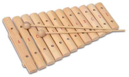 Xylophone Bontempi avec 12 plaques en bois, 35 cm